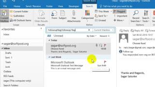 How to view flagged emails in Outlook [upl. by Carrew571]