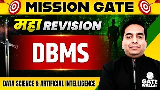 DBMS One Shot  Maha Revision  Data Science and Artificial Intelligence  GATE 2024 Preparation [upl. by Naiditch]