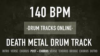 140 BPM  DEATH METAL DRUM TRACK HQ [upl. by Yssirc]