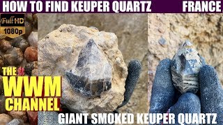 Hunting Quartz Crystals in France  Mining Keuper Quartz [upl. by Tessler237]