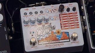 Electro Harmonix Grand Canyon Delay Pedal  AES 2018 [upl. by Adnomal539]