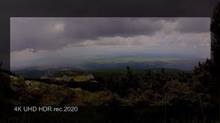 HDR  Chata pod Soliskom Pohled na Štrbské pleso 4K UHD HDR otočný TimeLapse [upl. by Hillhouse]