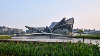 Zaha Hadid Architects references migratory birds for Zhuhai Jinwan Civic Art Centre [upl. by Annaynek]