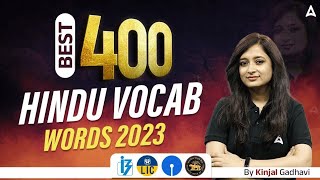 Best 400 The Hindu Vocabulary Words 2023  English for Bank Exams by Kinjal Gadhavi [upl. by Esela220]