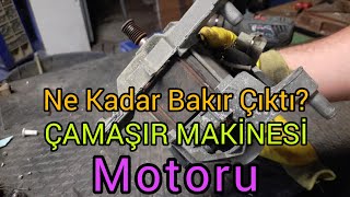 Çamaşır Makinesi Motorundan Kaç Kilo Bakır Elde Ettik  Hurdam Ne Kadar Tutar [upl. by Netsreik248]