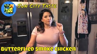 ButterfliedSpatchcock Smoked Chicken [upl. by Alonzo]