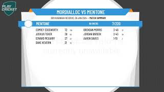 CSB Championship Division Round 10  Mordialloc v Mentone Day 1 [upl. by Nickolaus]