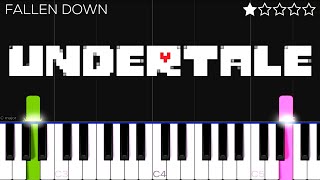 Undertale OST 085  Fallen Down  EASY Piano Tutorial [upl. by Urana]