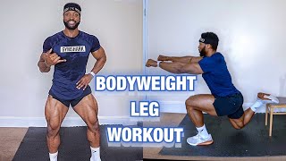 The MOST EFFECTIVE BODYWEIGHT LEG WORKOUT  At HOME  No Equipment [upl. by Fisch502]