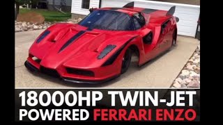 18000 horsepower twinjet Ferrari Enzo 😈🔥 [upl. by Pinette676]