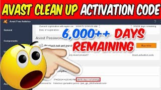 Avast Cleanup Activation Code 2018  Valid Up To 2034  6000 Days Remaining ✔️ [upl. by Kluge698]