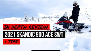 skidoo skandic swt 900 ace 2021  in depth review and tips skidoo swt 900ace [upl. by Yanehc297]