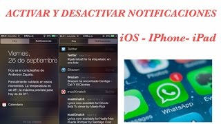 Cómo activar y desactivar notificaciones iOS en iPhone iPad y iPod [upl. by Xantha]