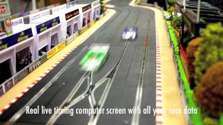 London Scalextric Hire  14 cars  EpicRacing Biggest amp Best [upl. by Carr]