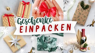 Geschenke einpacken  einfach und kreativ Geschenkverpackung basteln für Weihnachten  TRYTRYTRY [upl. by Ahsinyd399]