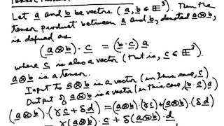 Lecture 23 Introduction to Tensors [upl. by Chuu]