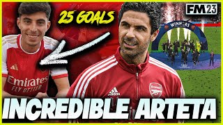 ARTETA 2324 ARSENAL TACTICS  CHAMPIONS LEAGUE WIN FM23 [upl. by Bronson576]