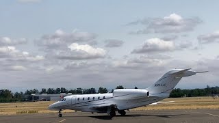 Cessna Citation X Takeoff [upl. by Ahsiemaj]