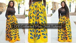 How to  DIY Gathered Maxi Skirt Part 2 [upl. by Nnairac]