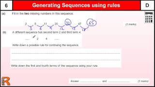 Generating sequences GCSE Maths revision Exam paper practice amp help [upl. by Brecher]