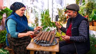 🍢 Traditional Azerbaijani Lula Kebab Outdoor Cooking 🔥🌿 [upl. by Fifine]