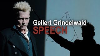 Gellert Grindelwald at ComicCon  THE SPEECH [upl. by Baum]