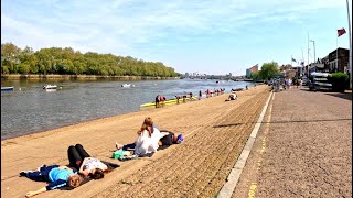 Relaxing London Thames Walk Along Idyllic Putney River ASMR [upl. by Lledniuq]