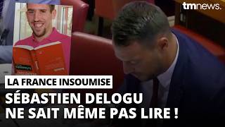 Sébastien Delogu se ridiculise en essayant de lire son discours Le Franck Ribery de la politique [upl. by Alliw]