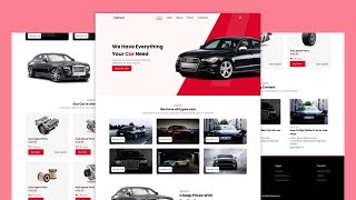 Create a Responsive Car Sale Website Design Using HTML CSS And JavaScript [upl. by Minnnie]