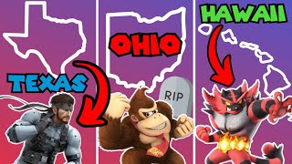 Every State’s Official Smash Bros Character [upl. by Kcerb]