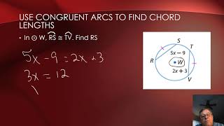 Use Congruent Arcs to Find Chord Lengths [upl. by Ahsikar145]