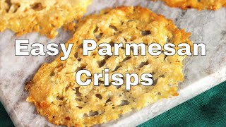 Easy Parmesan Crisps for Charcuterie Boards Salads or Snacking [upl. by Nej]