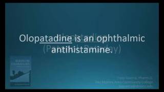 How to pronounce olopatadine Pataday Memorizing Pharmacology Flashcard [upl. by Adiari415]