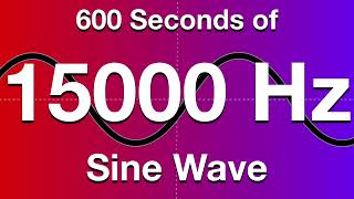 15000Hz 15kHz Sine Wave Test Tone  600 Seconds 10 Minutes [upl. by Raval939]