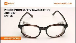 Prescription Safety Glasses RX75  ANSI Z87 and EN 166  RX Safety [upl. by Franchot763]