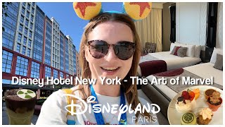 DISNEY HOTEL NEW YORK  THE ART OF MARVEL TOUR ⭐️⭐️⭐️⭐️ DOWNTOWN RESTAURANT BUFFET DISNEYLAND PARIS [upl. by Timmons]