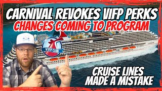 Carnival REVOKES Some VIFP Perks New VIFP Program Coming  Did Cruise Lines Make a BIG Mistake [upl. by Anorahs806]