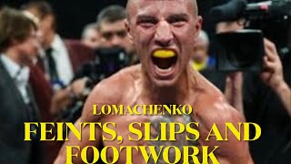 Lomachenko FEINTS SLIPS AND FOOTWORK boxing breakdown [upl. by Ynomrah]