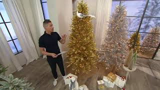 Martha Stewart PreLit Designer Tinsel Tree on QVC [upl. by Mann360]