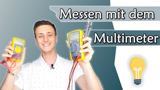 Spannung Strom und Widerstand mit dem Multimeter messen  Tutorial  Gleichstromtechnik 6 [upl. by Yreffej]