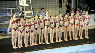 XIII Campeonato de España de Natación Sincronizada Invierno Combo Alevín Sincro Retiro 2012mp4 [upl. by Annawad531]