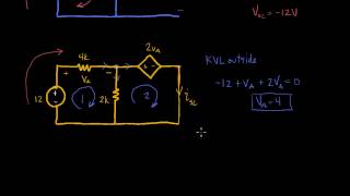 Thevenins equivalent with dependent and independent sources Problem 553 [upl. by Aneert]