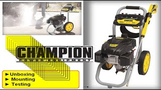 Champion 3200PSI Gas Pressure Washer UnboxingMountingDemo [upl. by Enreval]