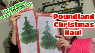 Poundland Christmas haul  Everything £1 or less  bargain christmas shoppinghaul poundland [upl. by Eidnim]