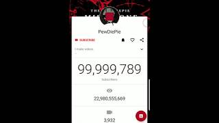 Pewdiepie Hitting 100 Million Subscribers [upl. by Dahsra]