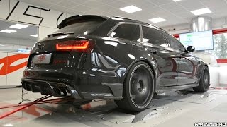 730HP Audi RS6R ABT with Milltek Exhaust INSANE Sound on the Dyno [upl. by Gefen681]