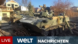 UKRAINE IM KRIEG Riesiger russischer Militärkonvoi nahe Kiew  Panzer in Charkiw  WELT Newsstream [upl. by Jeffie]