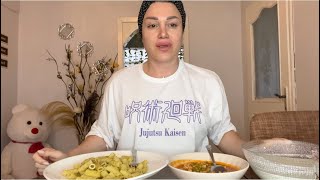 PESTO FESLEĞEN SOSLU MAKARNA TAVUKLU BEZELYE mukbang asmr [upl. by Name]