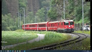 Rhätische Bahn zwischen Landquart Klosters und Davos Prättigau [upl. by Gorton]