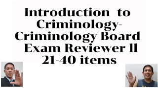 Introduction to Criminology Criminology Board Exam Reviewer ll 2140 [upl. by Anej]